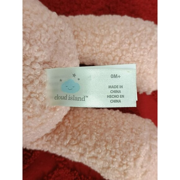 Cloud Island Pink Deer Plush Toy 12" Baby Soft Stuffed Animal With Pink Bow & Cr - Picture 5 of 6